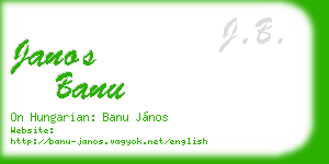 janos banu business card