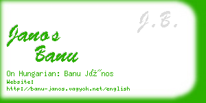 janos banu business card